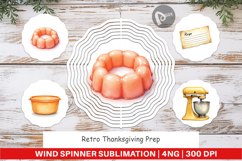 Wind Spinner Watercolor Retro Thanksgiving Prep Product Image 1