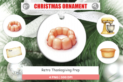 Ornament Watercolor Retro Thanksgiving Prep Product Image 1
