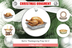 Ornament Watercolor Retro Thanksgiving Prep Product Image 1
