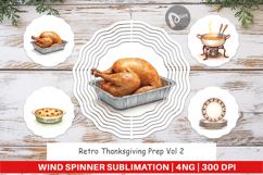 Wind Spinner Watercolor Retro Thanksgiving Prep Product Image 1