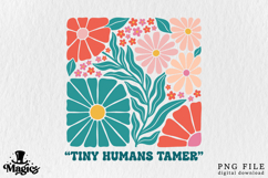 Retro Teacher PNG | Groovy Floral Teacher Sublimation Design Product Image 12
