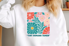 Retro Tiny Humans Tamer Floral PNG Product Image 2