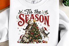 Retro Tis The Season Christmas Tree PNG Product Image 1