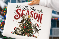 Retro Tis The Season Christmas Tree PNG Product Image 3