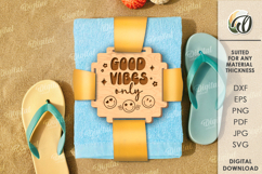 Retro towel gift tag Laser Cut Product Image 1