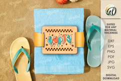 Retro towel gift tag Laser Cut Product Image 1