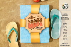Retro towel gift tag Laser Cut Product Image 1