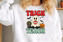 Retro Trick Or Teach Halloween PNG Product Image 2