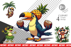 Retro Tropic Quirks Clipart Product Image 1