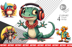 Retro Tropic Quirks Clipart Product Image 1