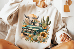 Retro Truck PNG, Country Western PNG, Cactus PNG, Bull Skull Product Image 3