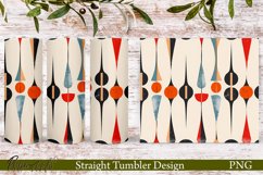 Retro Tumbler Wrap | Mid Century | Red and Black PNG Product Image 1