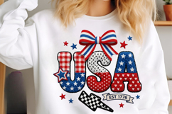 Retro USA Png, Retro America Png, 4th Of July PNG Product Image 3