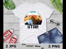 Retro Utah Vintage Sublimation Png, Utah Sunset Png Design Product Image 3