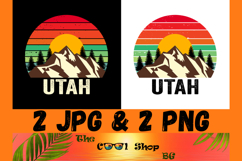 Retro Utah Vintage Sublimation Png, Utah Sunset Png Design Product Image 1