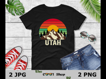 Retro Utah Vintage Sublimation Png, Utah Sunset Png Design Product Image 2