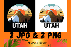 Retro Utah Vintage Sublimation Png, Utah Sunset Png Design Product Image 1