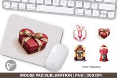 Retro Valentine Cafe Mouse Pad Product Image 1