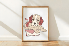 Retro Valentine Animal Love PNG Product Image 3