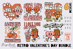 Retro Valentines Day SVG Bundle 6 Designs I Love You SVG
