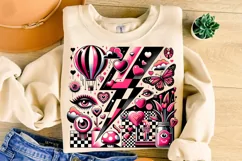 Retro Valentine's Day PNG, Groovy Valentines Day PNG, XoXo Product Image 1