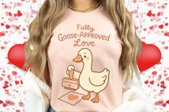 Retro Valentine Goose PNG, Fully goose approved love PNG Product Image 4