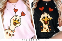Retro Valentine Goose PNG, Funny Valentine Goose PNG, Pink Product Image 6