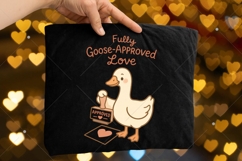 Retro Valentine Goose PNG, Fully goose approved love PNG Product Image 5