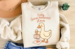 Retro Valentine Goose PNG, Fully goose approved love PNG Product Image 6