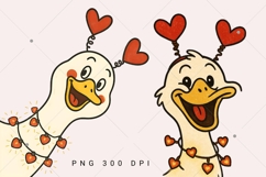 Retro Valentine Goose PNG, Funny Valentine Goose PNG, Pink Product Image 2