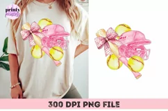 Softball Coquette png, Pink Bows Sports Sublimation Design Product Image 4