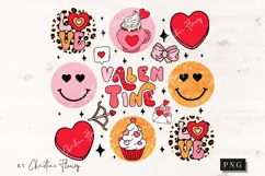 Retro Valentine PNG, Valentines Day PNG Product Image 4