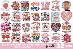 Retro Valentine Sublimation Bundle PNG Product Image 1