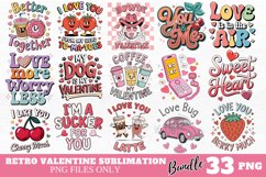 Retro Valentine Sublimation Bundle PNG Product Image 1