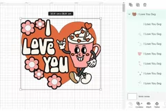 Retro Valentine SVG I Love You Retro Heart SVG for Cricut