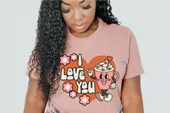 Retro Valentine SVG I Love You Retro Heart SVG for Cricut