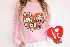 Retro Valentine SVG I Love You Retro Heart SVG for Cricut