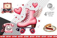 Retro Sweetheart Cafe Clipart Product Image 1