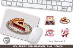 Retro Valentine Cafe Mouse Pad Product Image 1