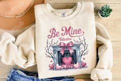 Retro Valentines png, Retro Valentine png, Be Mine Valentine Product Image 3
