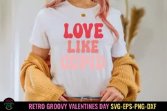 Groovy Valentine's Day SVG I Retro Valentines Day SVG I Valentine Cut Files