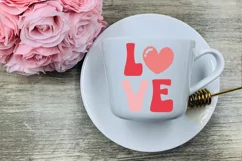 Groovy Valentine's Day SVG I Retro Valentines Day SVG I Valentine Cut Files