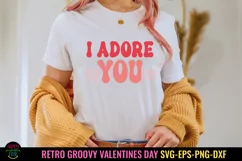 Groovy Valentine's Day SVG I Retro Valentines Day SVG I Valentine Cut Files