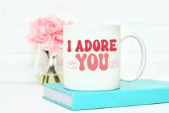 Groovy Valentine's Day SVG I Retro Valentines Day SVG I Valentine Cut Files