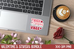 Thick thighs valentine vibes Sticker, Skeleton Valent Product Image 1