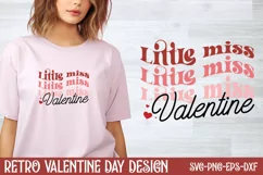 Little miss valentine SVG, Retro Valentine SVG Product Image 1