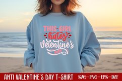 This girl hates velentine&#039;s day SVG Product Image 1