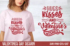 Hugs kisses and vanlentine's wishes SVG Product Image 1