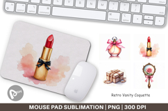 Retro Vanity Coquette Mouse Pad Product Image 1