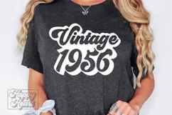 Retro Vintage 1956 SVG PNG - Hello Seventy - 70th Birthday Product Image 1